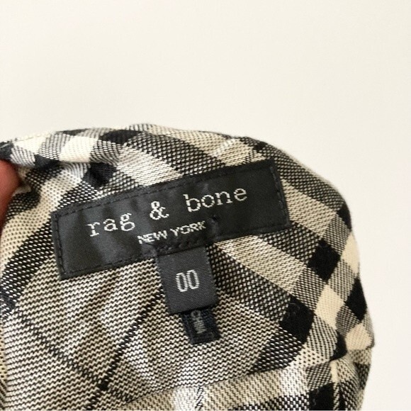 Rag‎ & Bone Amber Plaid Front Twist Dress Size 00 - Picture 5 of 12
